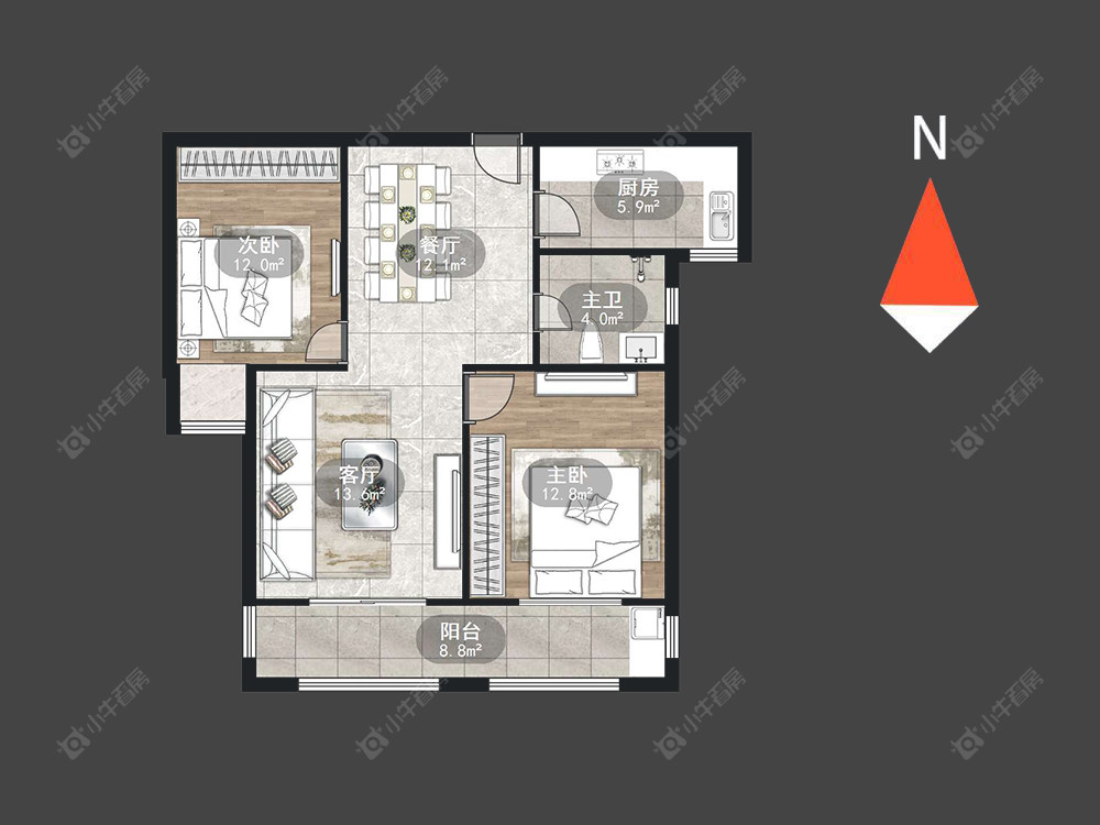 聚湖半岛房源户型图 常州聚湖半岛在售二手房源户型图_小牛看房