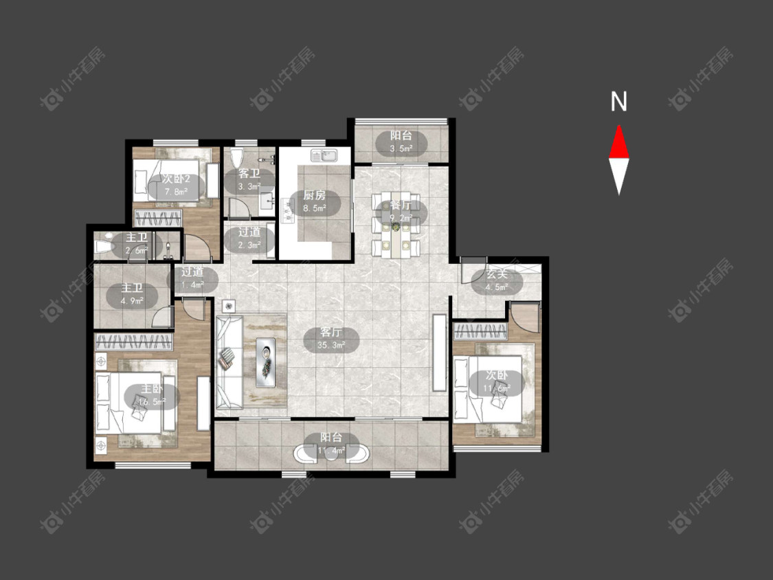 常州印山风华在售二手房源户型图_小牛看房