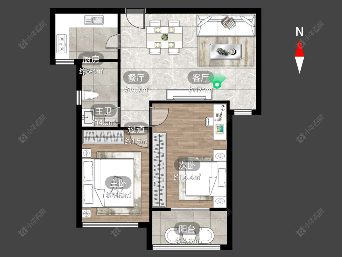 常州龙栖花园2室1厅1卫在售二手房房源图片