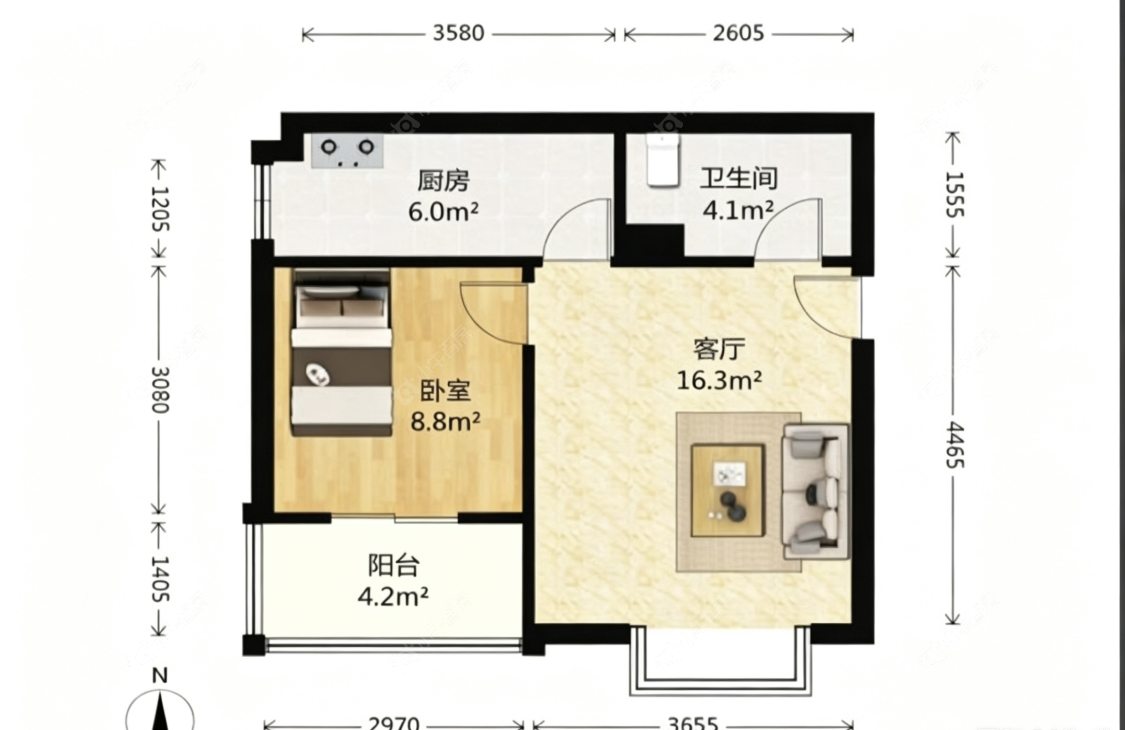 常州青云坊在租房源户型图_小牛看房