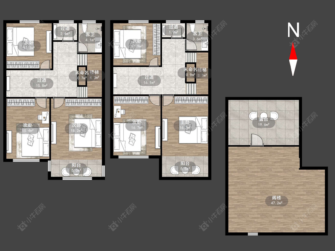 常州高成天鹅湖别墅区在售二手房源户型图_小牛看房