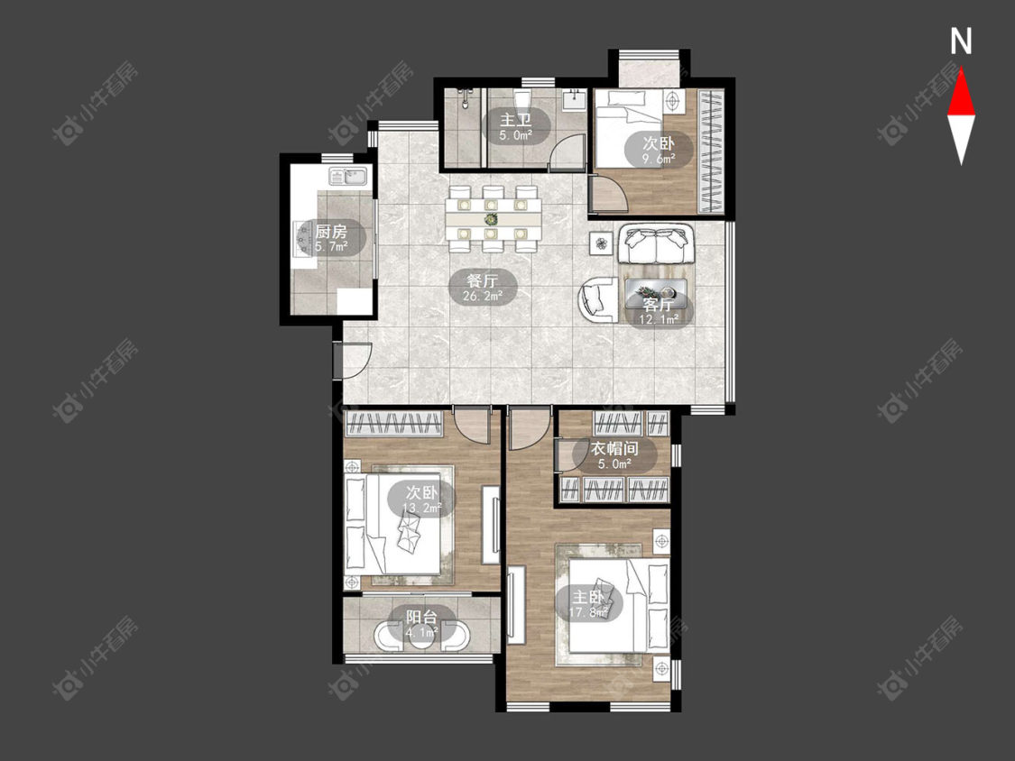 阳湖名城房源户型图 常州阳湖名城在售二手房源户型图_小牛看房