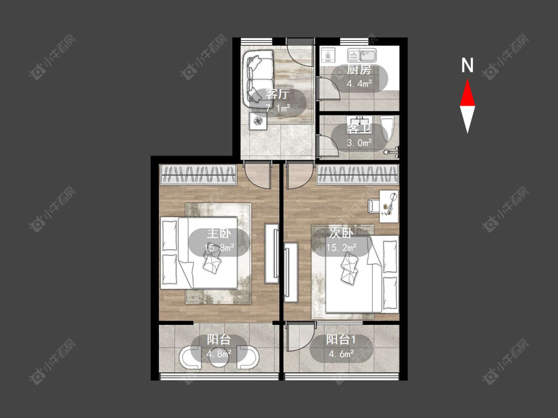 常州红梅新村在售二手房源户型图_小牛看房