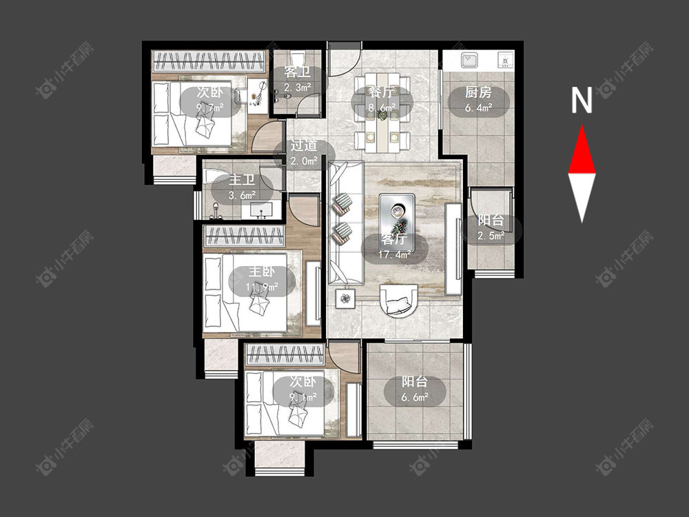 常州红星国际广场在售二手房源户型图_小牛看房