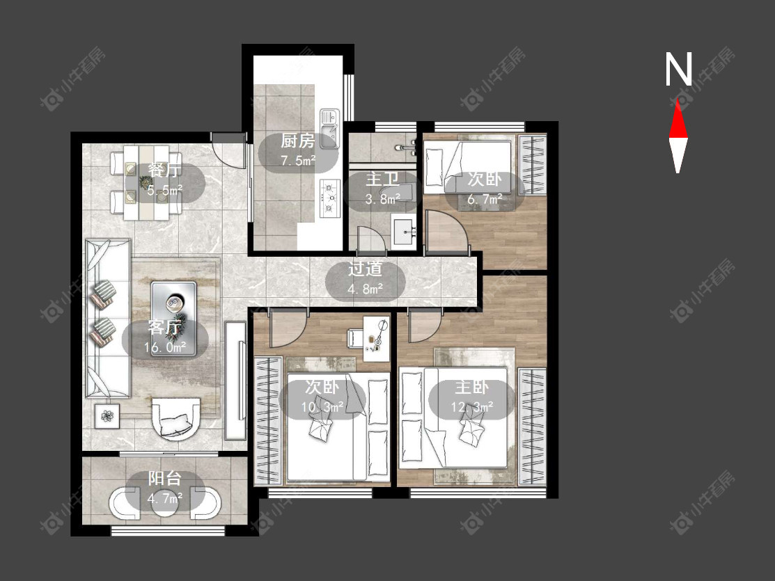 常州华润国际六期在售二手房源户型图_小牛看房