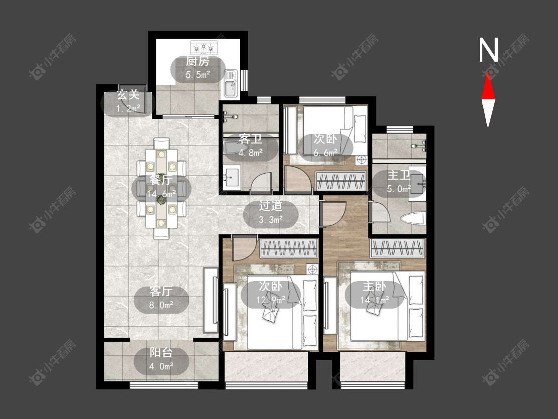华润幸福里房源户型图 常州华润幸福里在售二手房源户型图_小牛看房