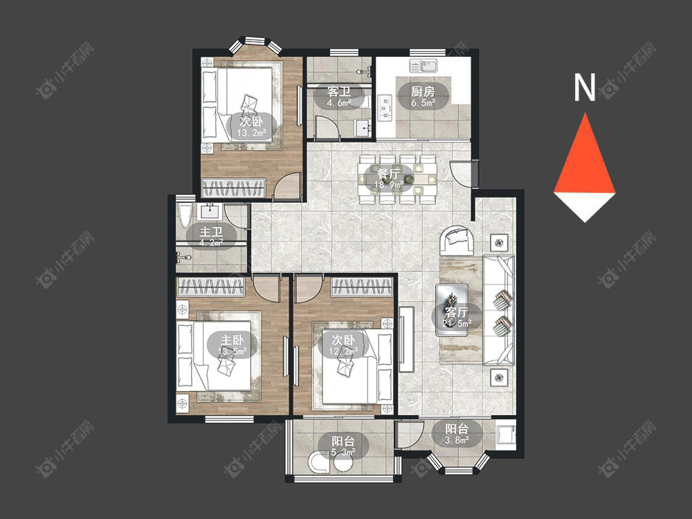 常州清潭花苑在售二手房源户型图_小牛看房