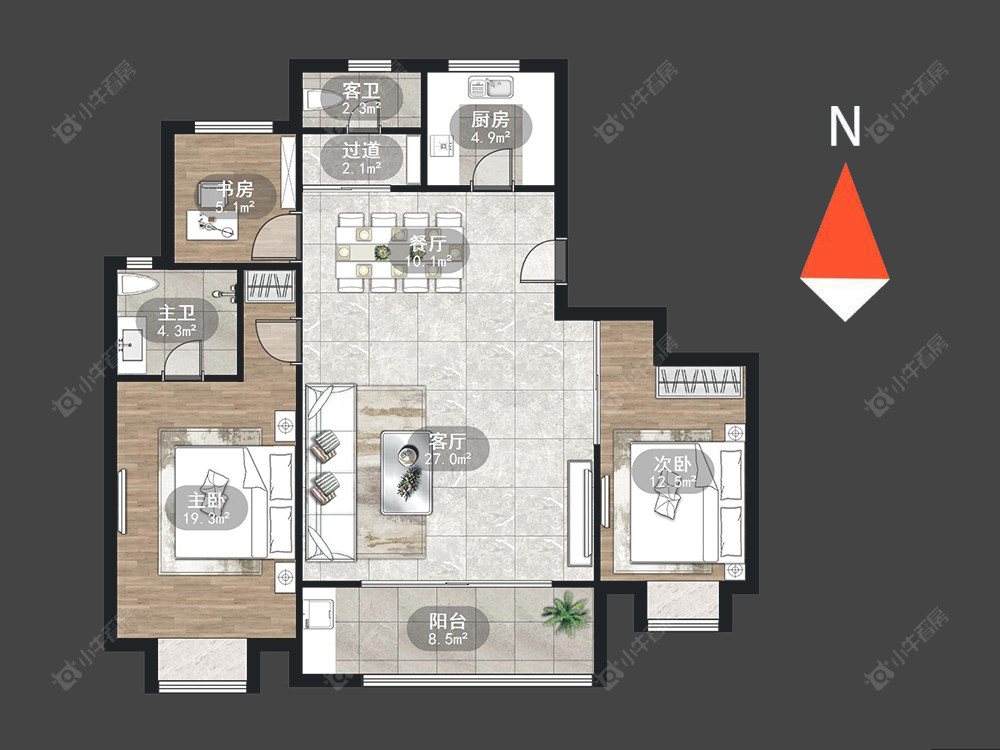 常州路劲雅居乐城市万象在售二手房源户型图_小牛看房