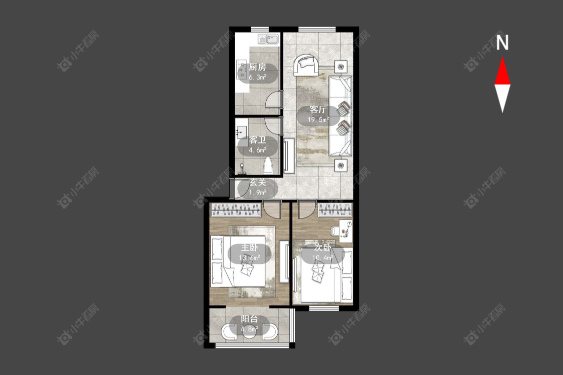 常州中凉二村在售二手房源户型图_小牛看房