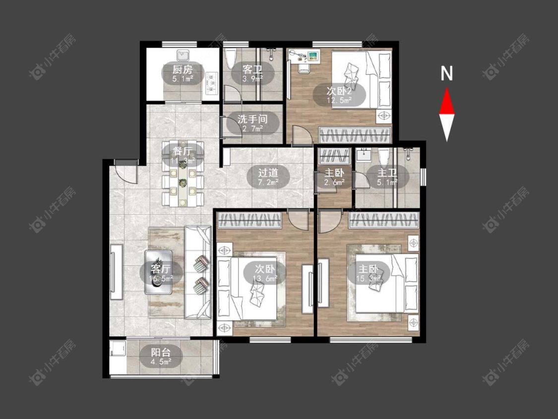 常州百馨苑南苑在售二手房源户型图_小牛看房