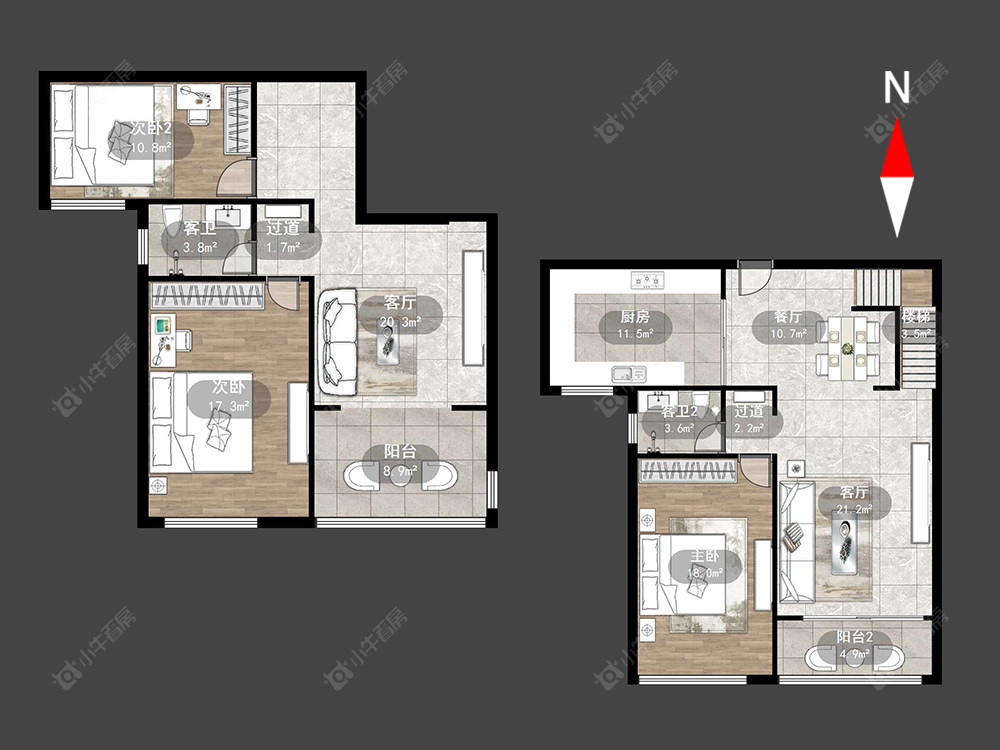 常州星河国际六区在售二手房源户型图_小牛看房