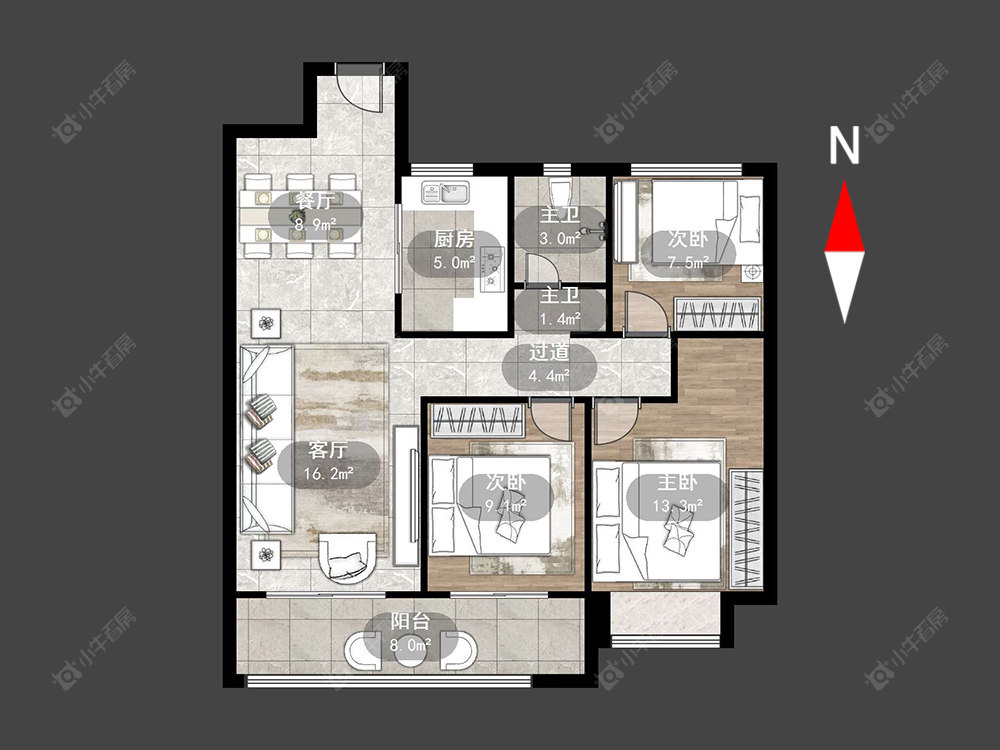 常州新城锦域在售二手房源户型图_小牛看房