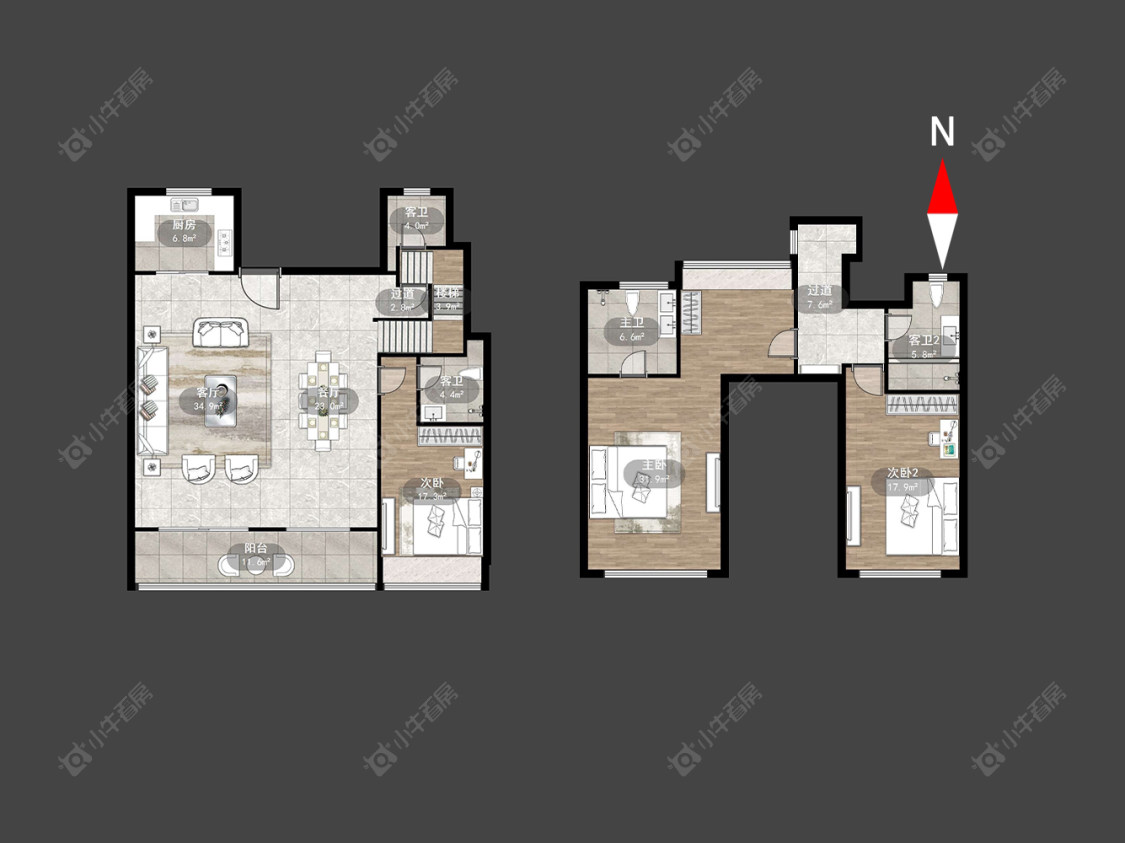 常州保利天珺在售二手房源户型图_小牛看房