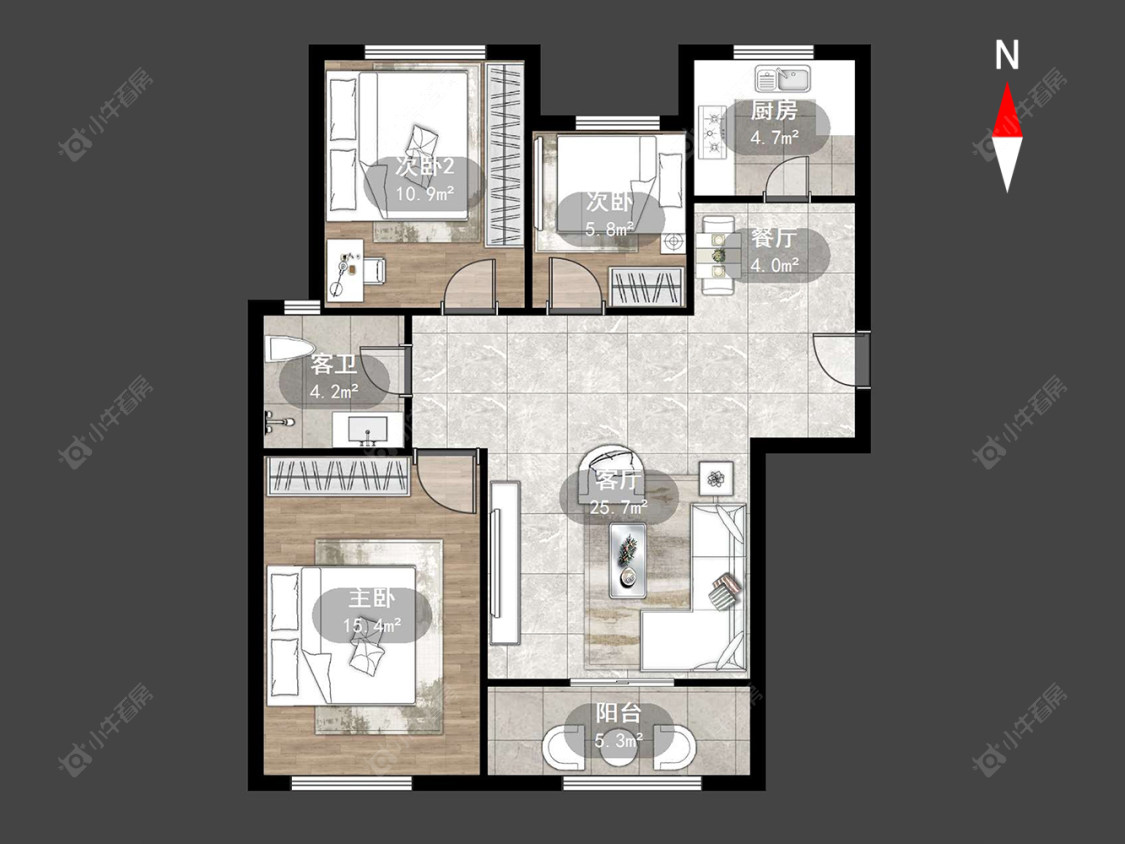 常州福成上城花园在售二手房源户型图_小牛看房