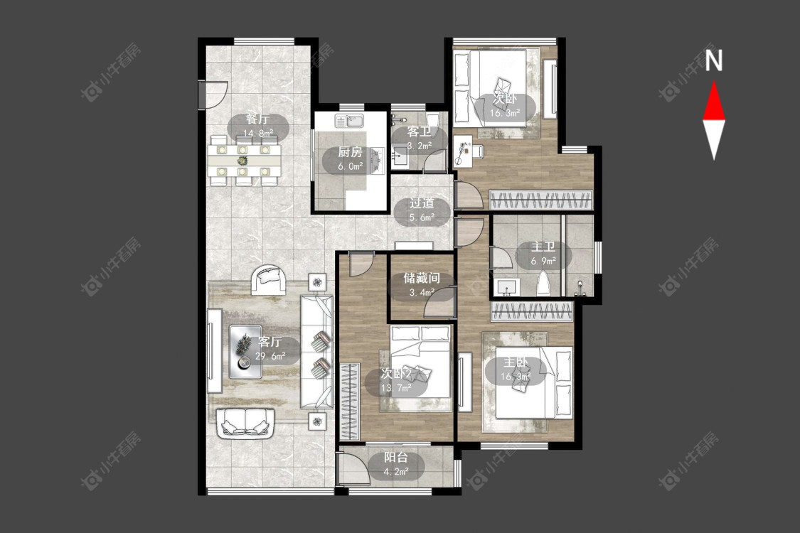 常州玉兰广场五期在售二手房源户型图_小牛看房