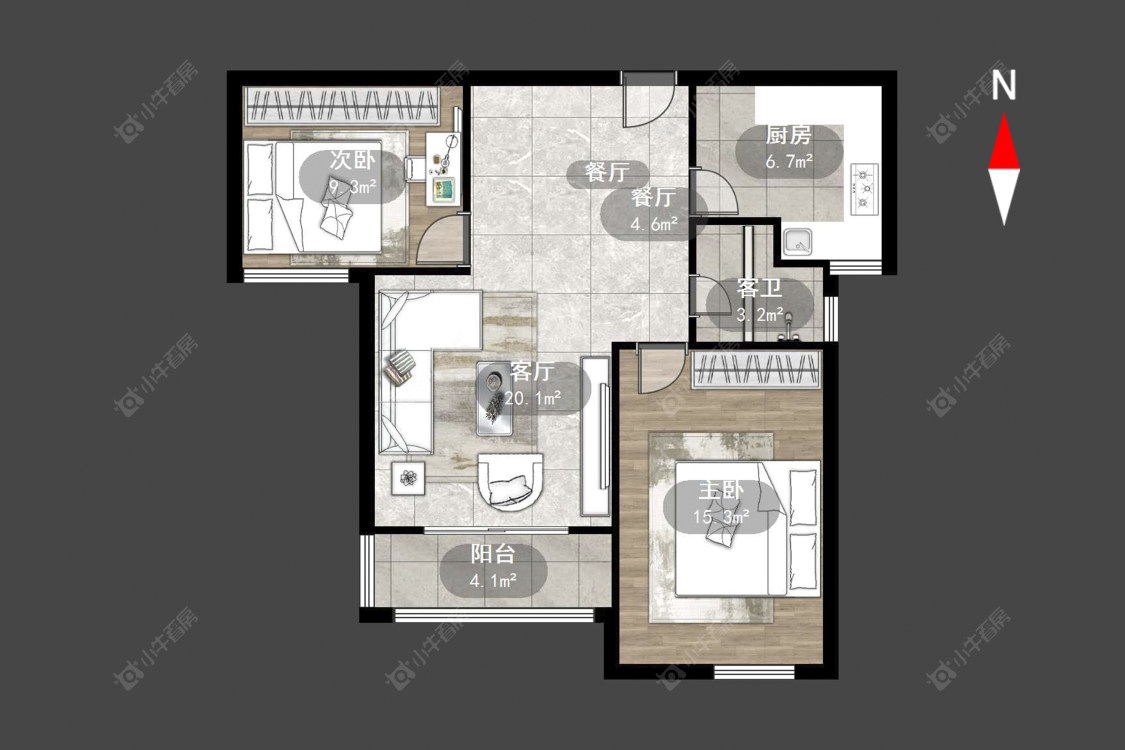 随园锦湖公寓房源户型图 常州随园锦湖公寓在售二手房源户型图_小牛看房