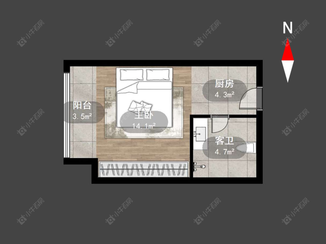 常州世茂广场在售二手房源户型图_小牛看房