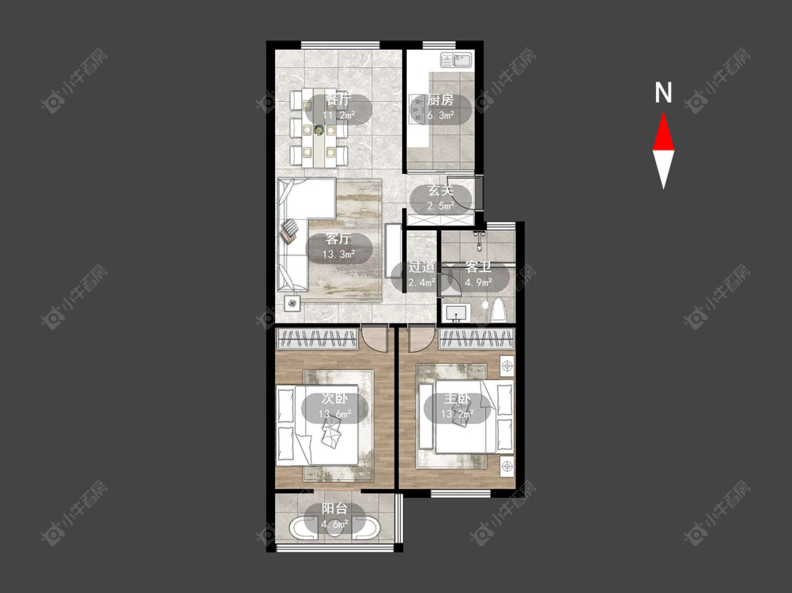 翠竹新村北区房源户型图 常州翠竹新村北区在售二手房源户型图_小牛看房