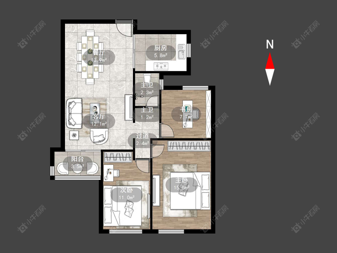 常州绿都万和城七区在售二手房源户型图_小牛看房