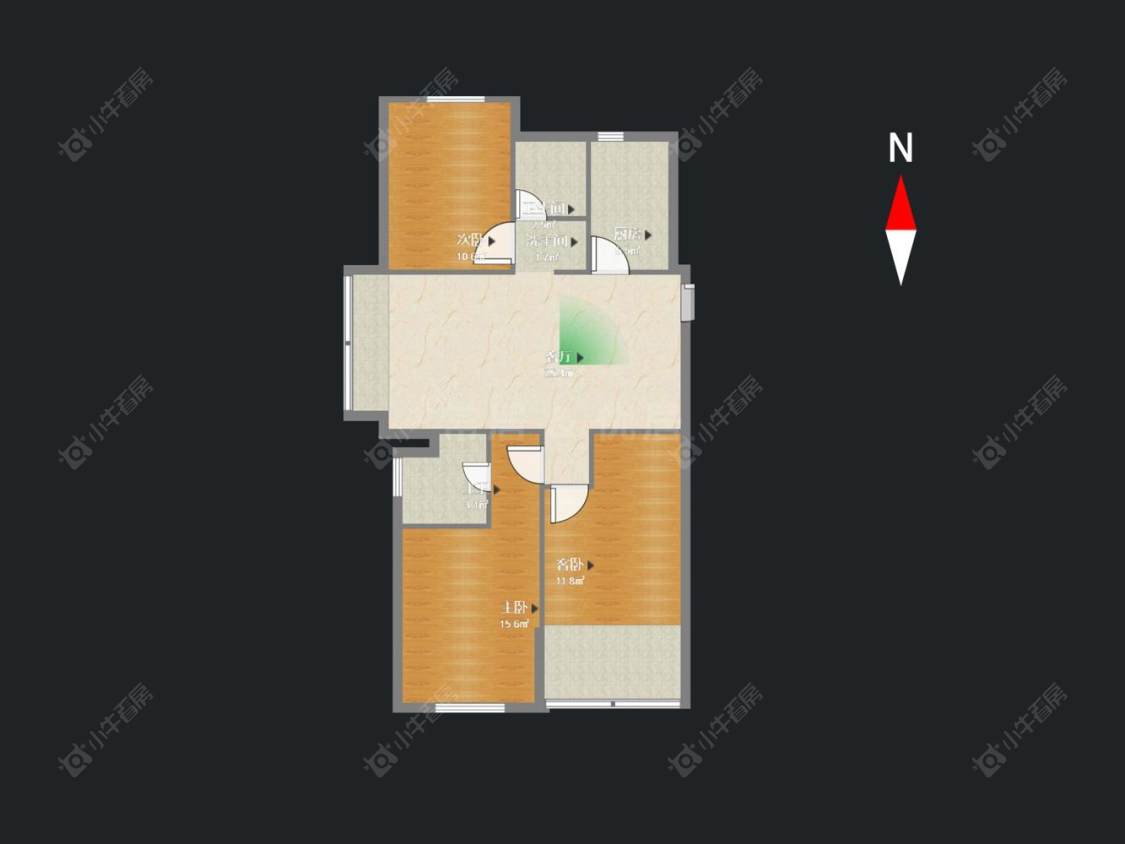 常州九洲花园三期在售二手房源户型图_小牛看房