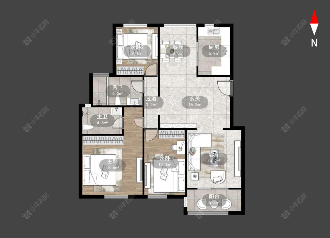 常州聚和家园在售二手房源户型图_小牛看房