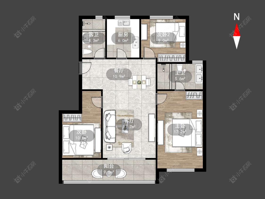常州中建国贤府在售二手房源户型图_小牛看房