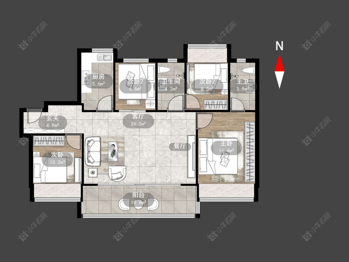 常州碧桂园翡丽都会在售二手房源户型图_小牛看房