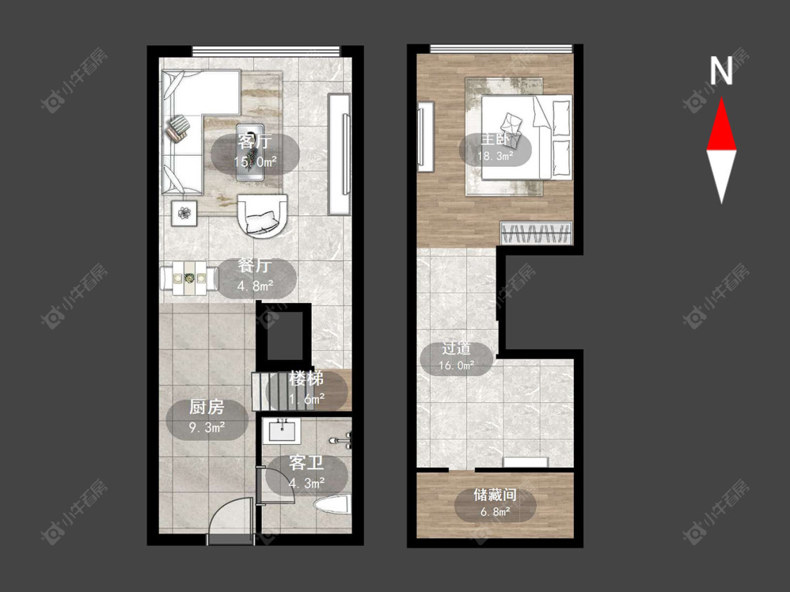 常州天安数码城公寓在售二手房源户型图_小牛看房