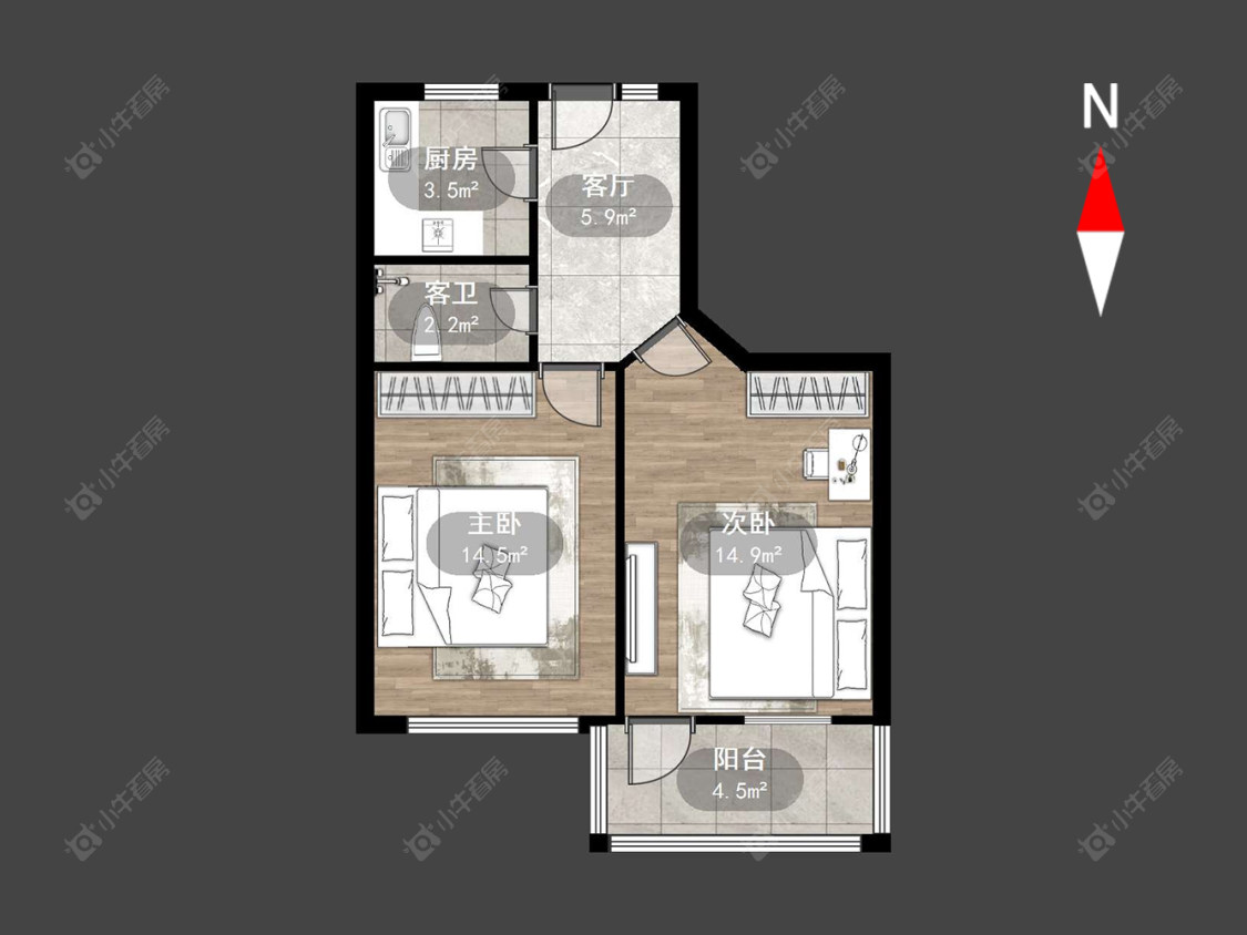 常州勤业一二三村在售二手房源户型图_小牛看房
