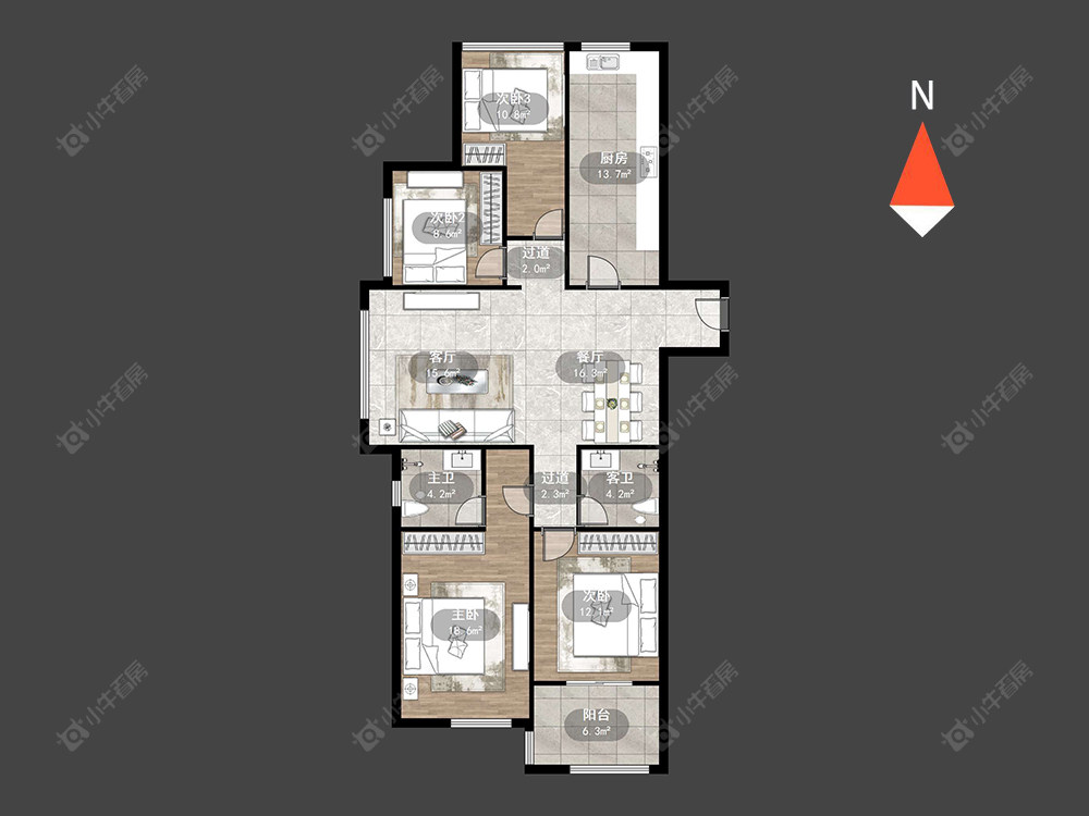 常州紫金城南区在售二手房源户型图_小牛看房