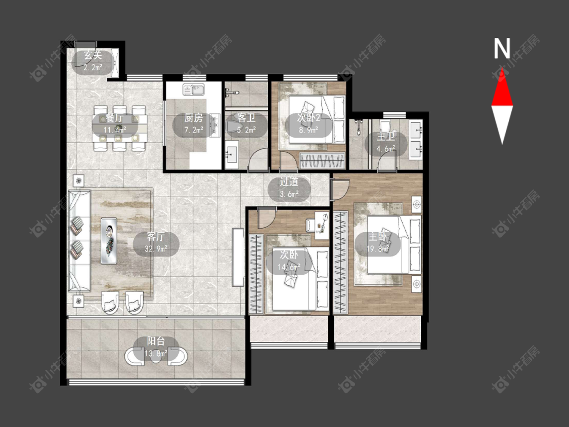 风华瓴著房源户型图 常州风华瓴著在售二手房源户型图_小牛看房
