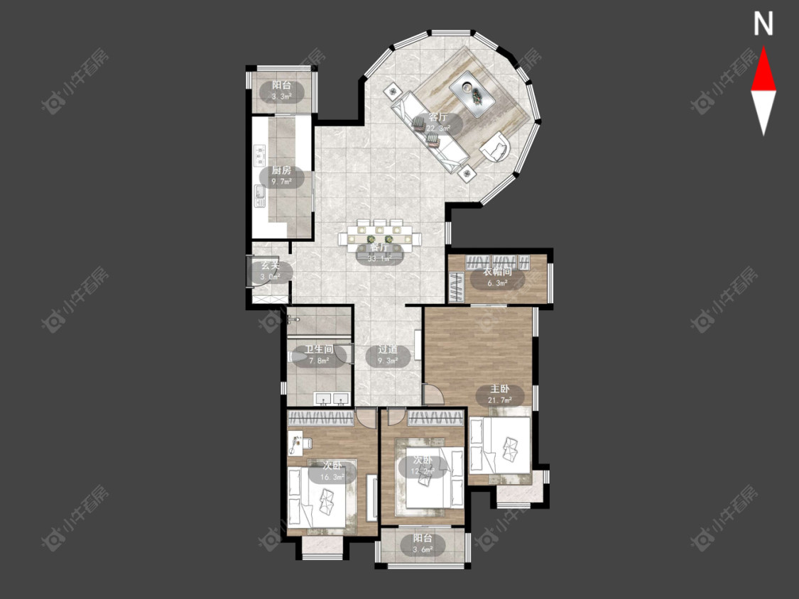 常州鹏欣丽都在售二手房源户型图_小牛看房