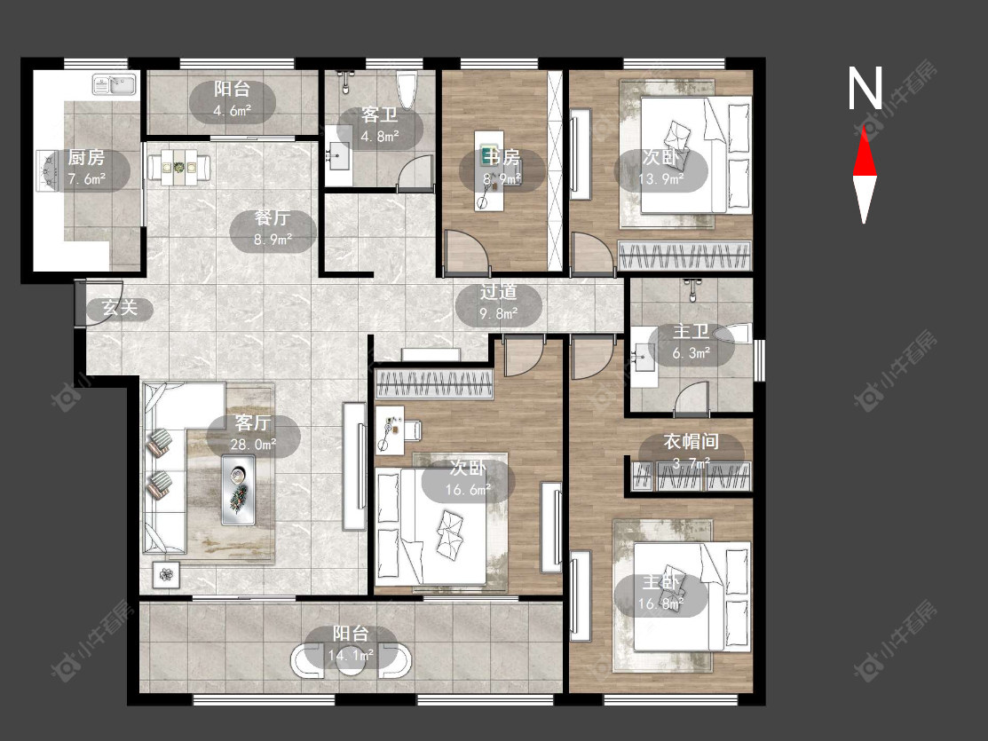 常州朗诗競园在售二手房源户型图_小牛看房
