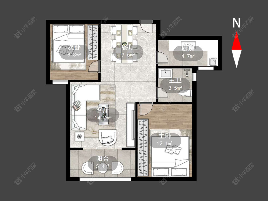 常州龙城福第在售二手房源户型图_小牛看房