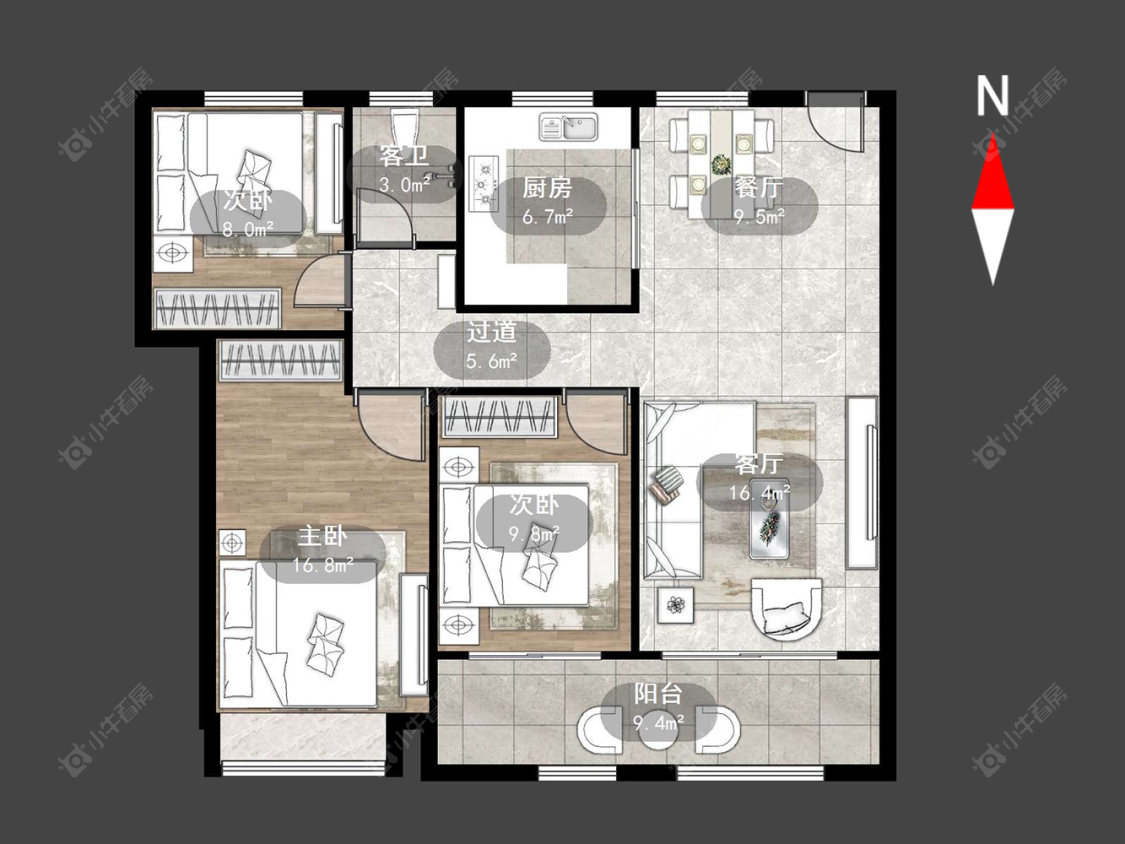 晋陵文禧房源户型图 常州晋陵文禧在售二手房源户型图_小牛看房