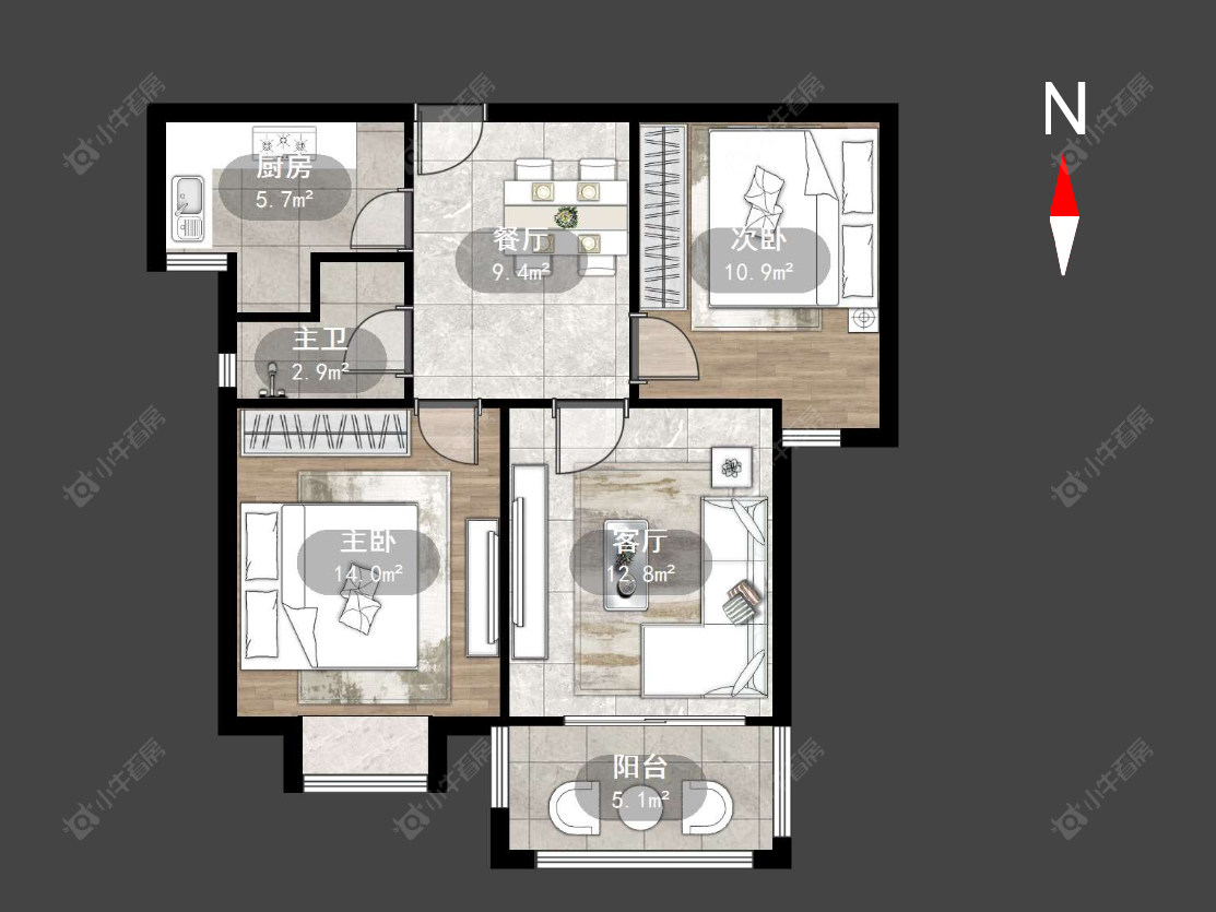 常州和平国际在售二手房源户型图_小牛看房
