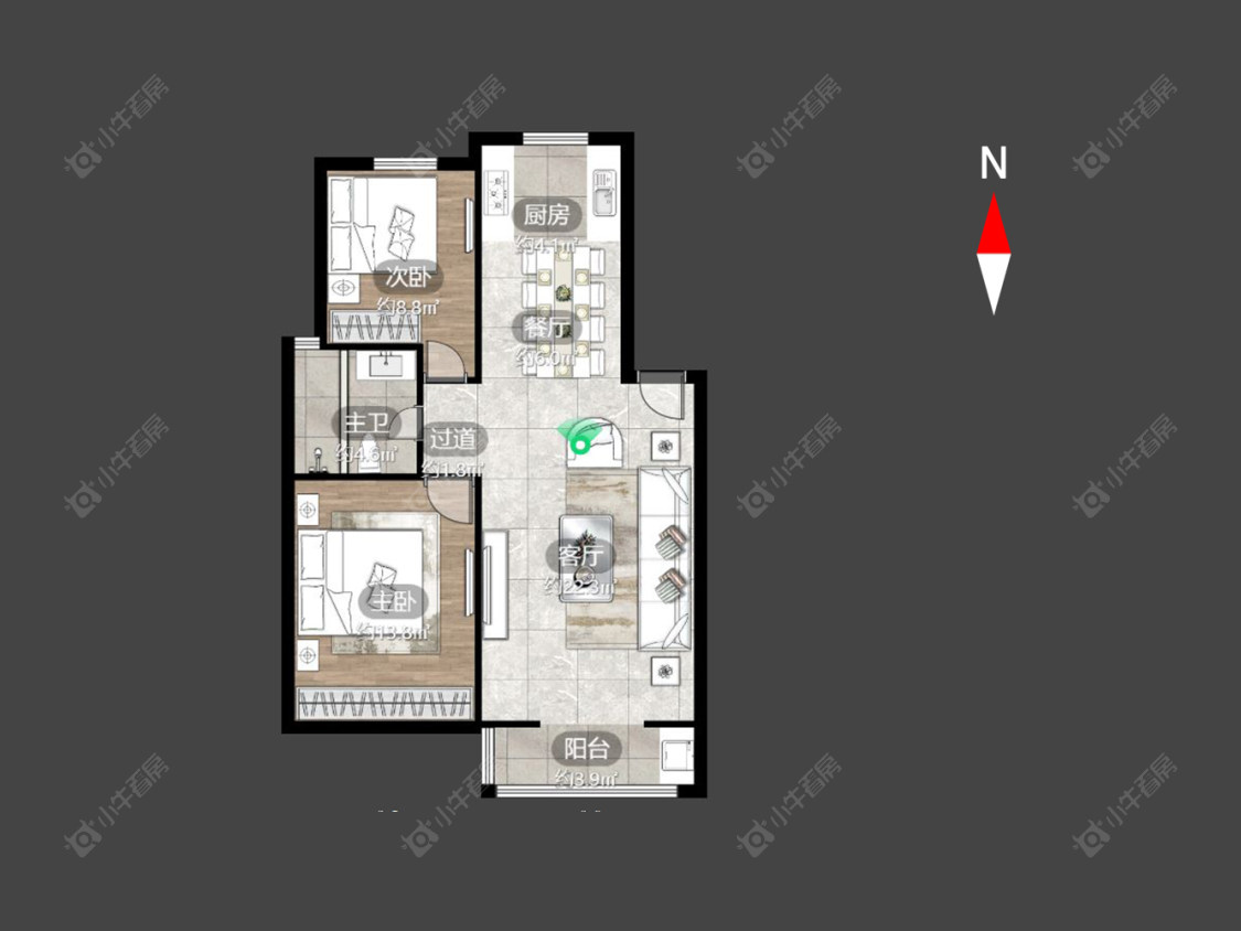 常州百馨苑南苑在售二手房源户型图_小牛看房