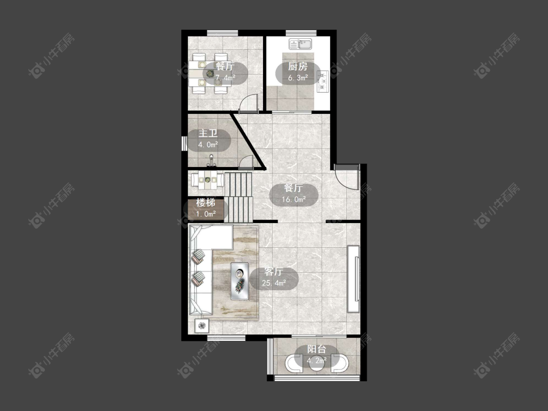 丹阳河畔花园在售二手房源户型图_小牛看房