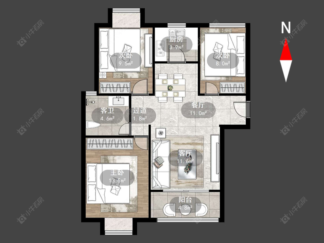常州亨达未来城在售二手房源户型图_小牛看房