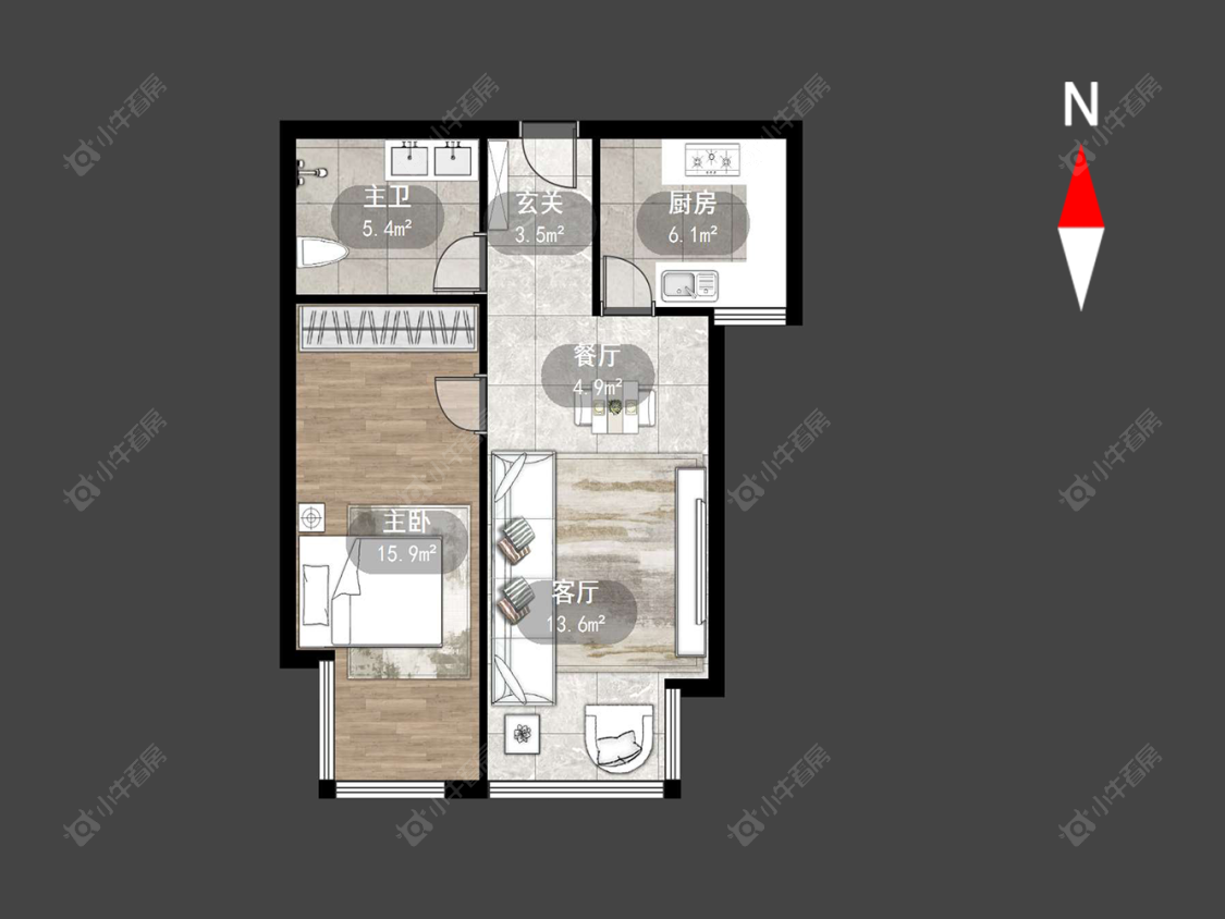常州府翰苑西区在售二手房源户型图_小牛看房
