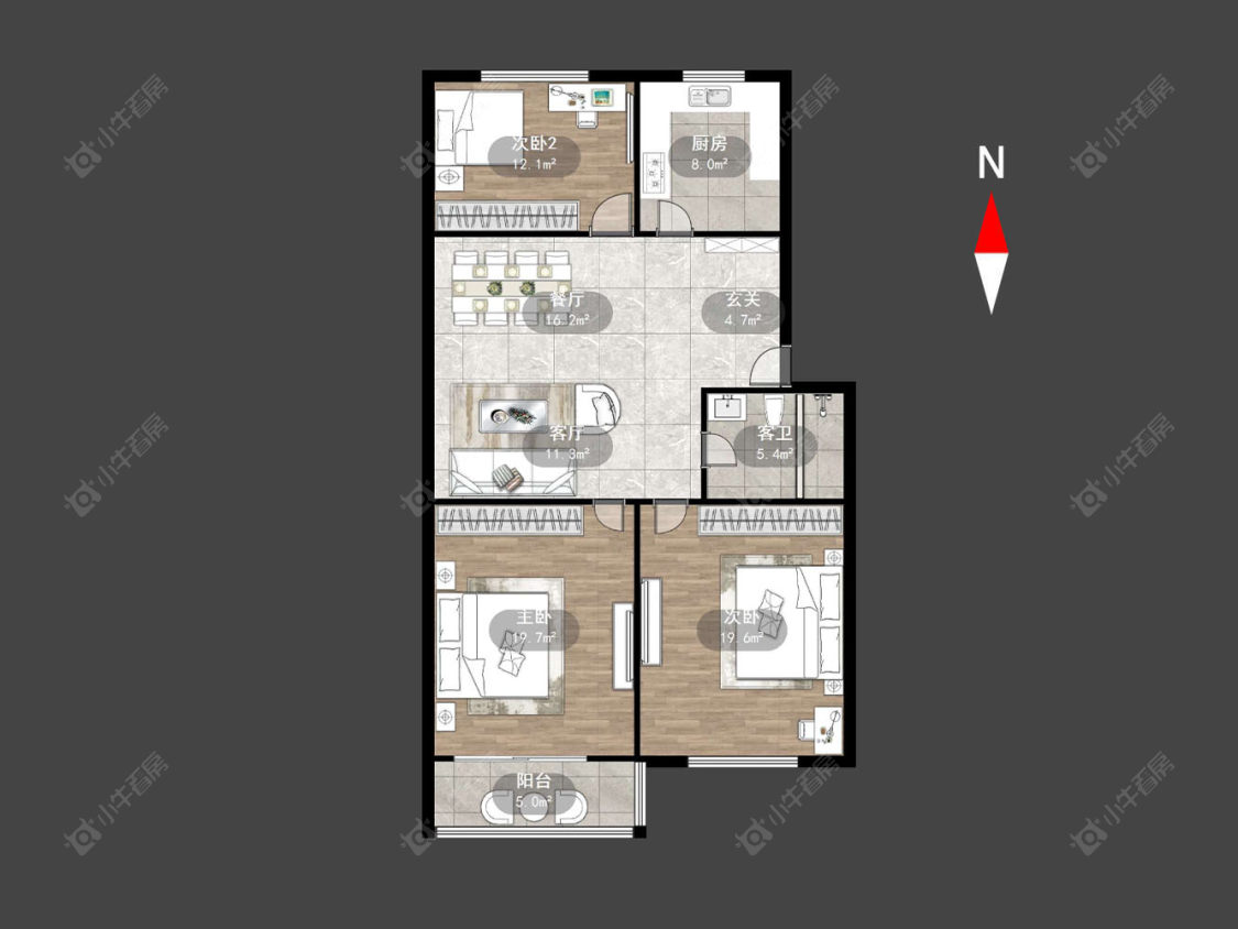 常州常建路在售二手房房源户型图_小牛看房