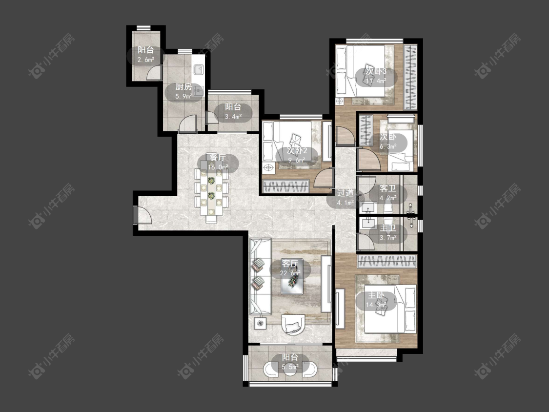 恒大城房源户型图 丹阳恒大城在售二手房源户型图_小牛看房