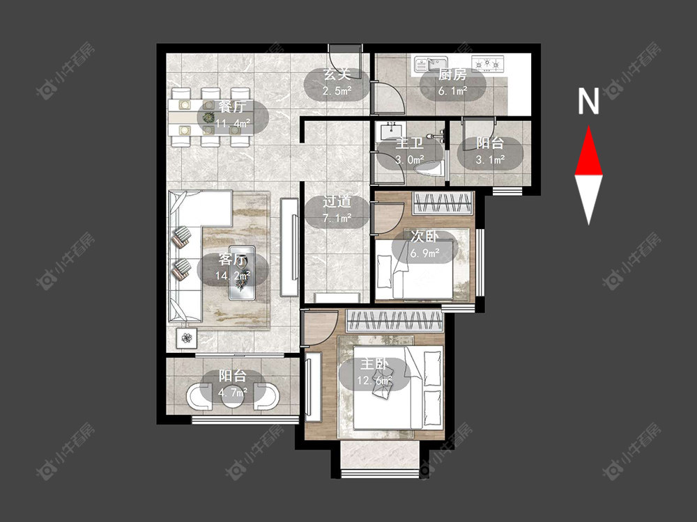 星河丹堤五区房源户型图 常州星河丹堤五区在售二手房源户型图_小牛看房