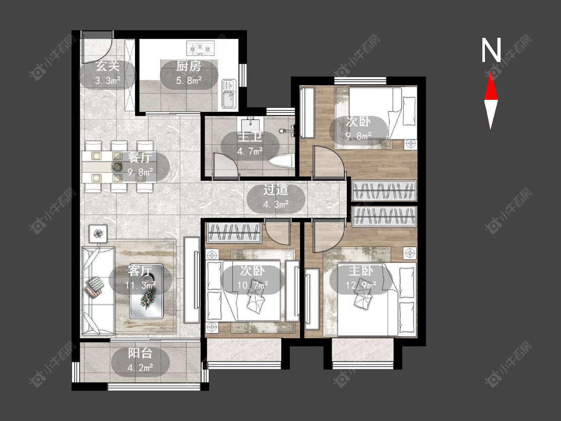 衡麓世家房源户型图 常州衡麓世家在售二手房源户型图_小牛看房