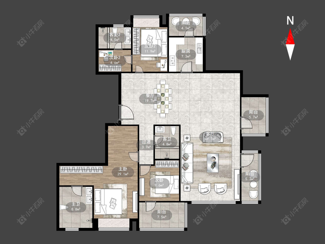 常州万科瑧湾汇（原蓝光黑钻）在售二手房源户型图_小牛看房