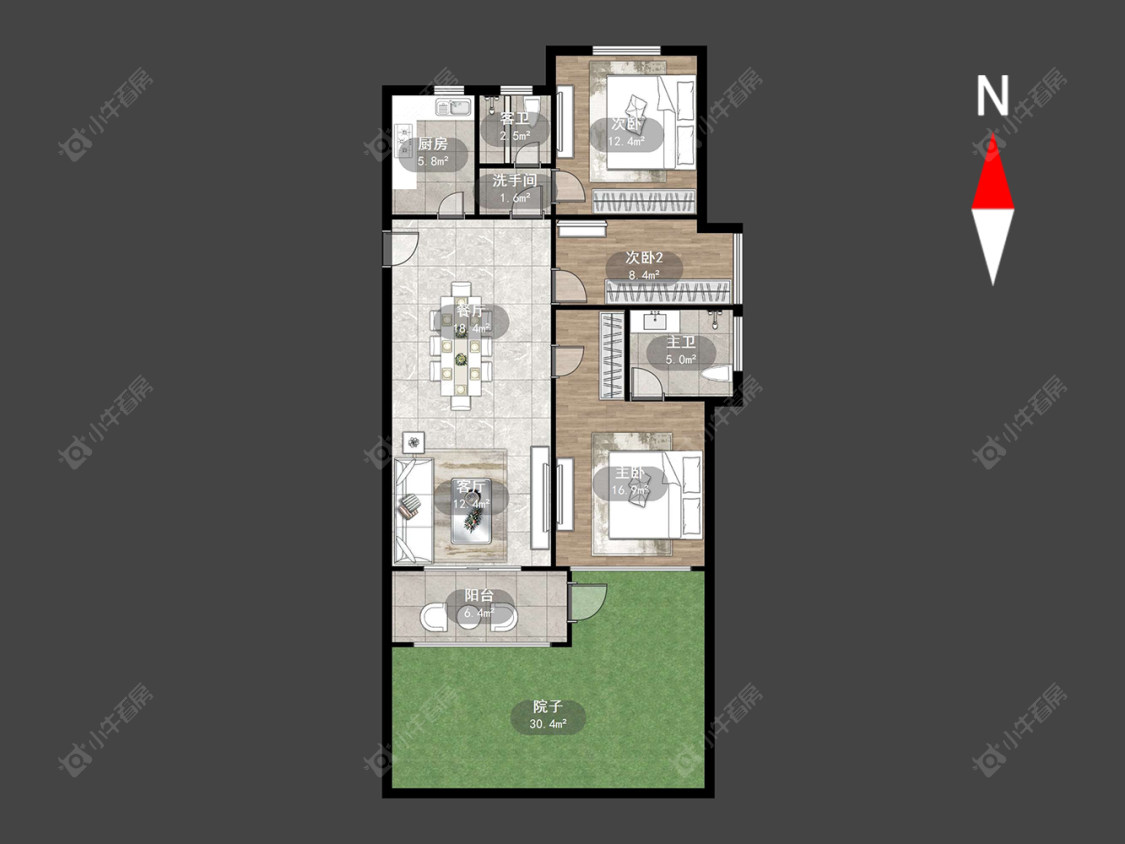 常州九洲花园二期在售二手房源户型图_小牛看房