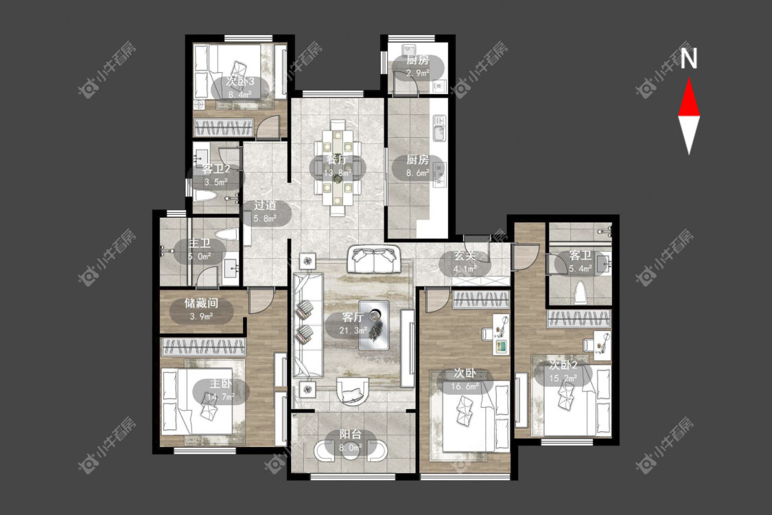 常州常发珑玥在租房源户型图_小牛看房
