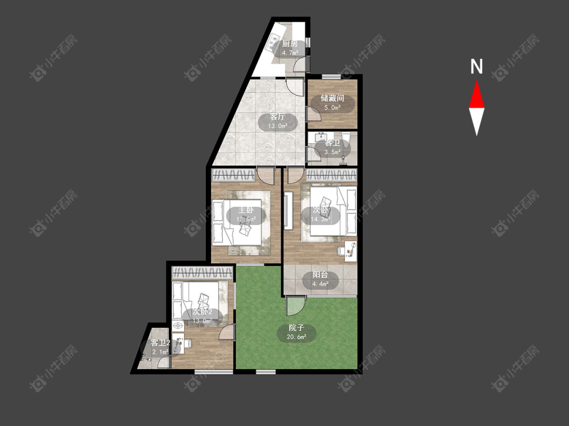 红梅西村房源户型图 常州红梅西村在售二手房源户型图_小牛看房
