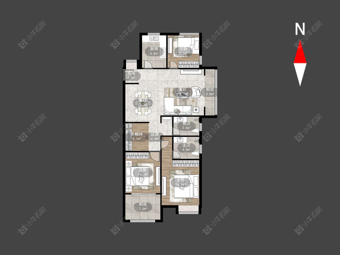 常州阳光龙庭在售二手房源户型图_小牛看房