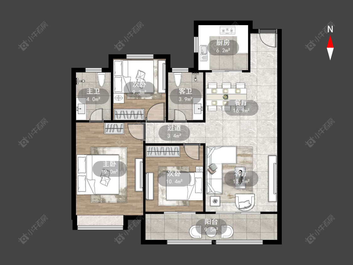 常州江东钱塘映像在售二手房源户型图_小牛看房